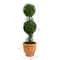 3.5ft. Boxwood Double Ball Topiary Artificial Tree in Terra Cotta Planter